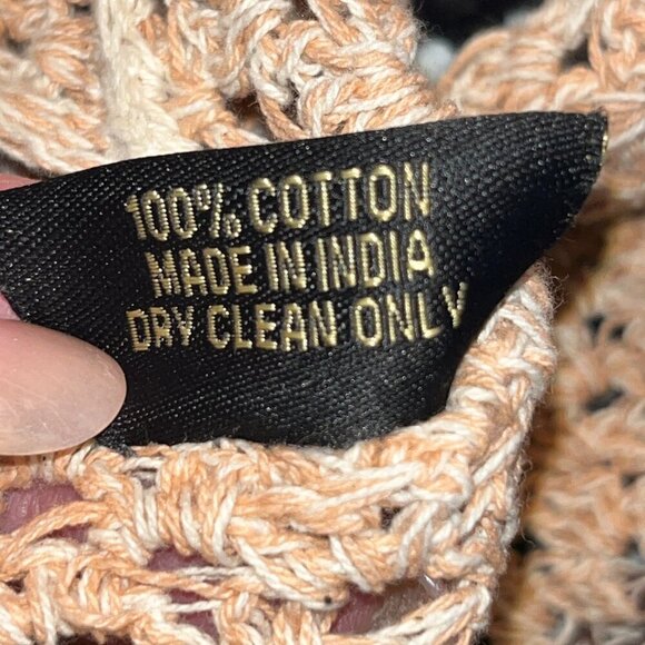 SAACHI Birdie Colorblock Crochet Cropped Sweater Cardigan Jacket -Made in India - Picture 13 of 13